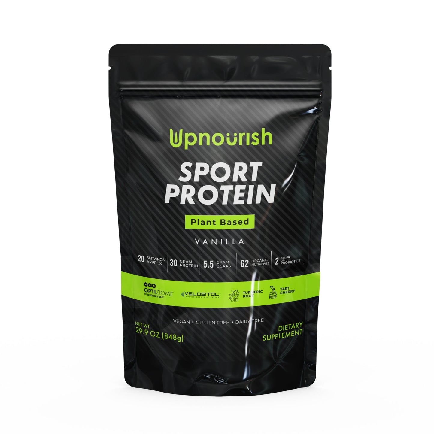 Plant Based Sport Protein Powder Vegan Performance Nutrition Supplement Blend