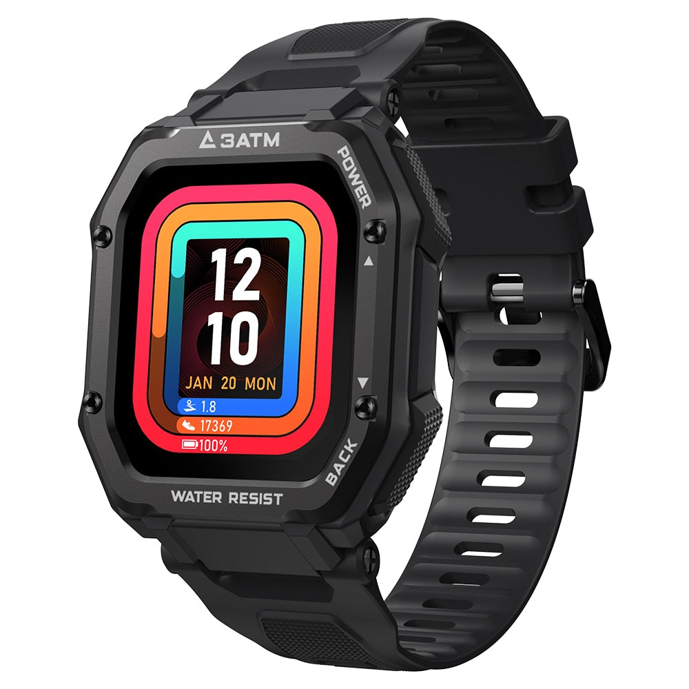 Rugged Smart Watch Men Waterproof Outdoor Fitness Tracker Sports
