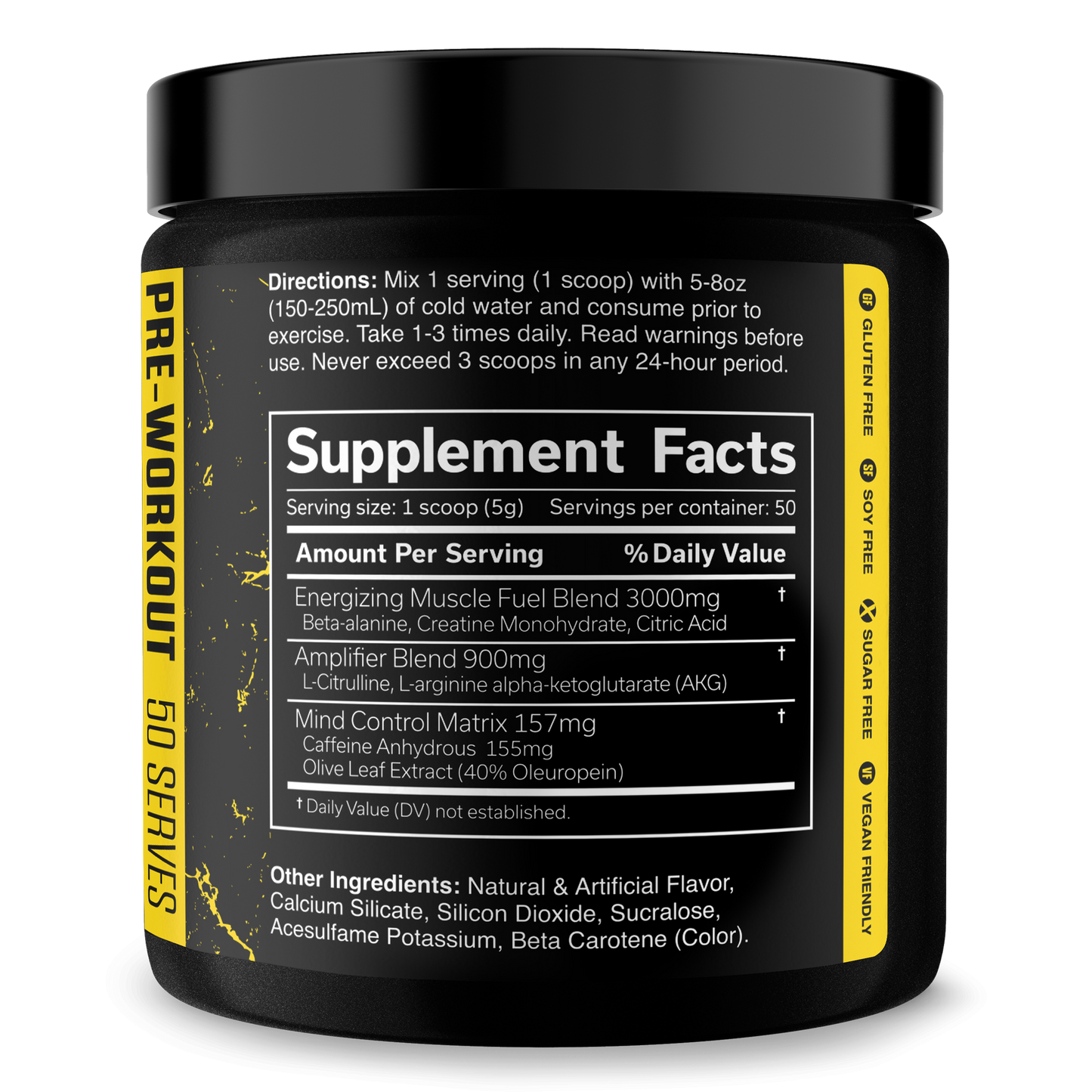 Pre-Workout Energy Performance Formula Fitness Supplement Powder Blend