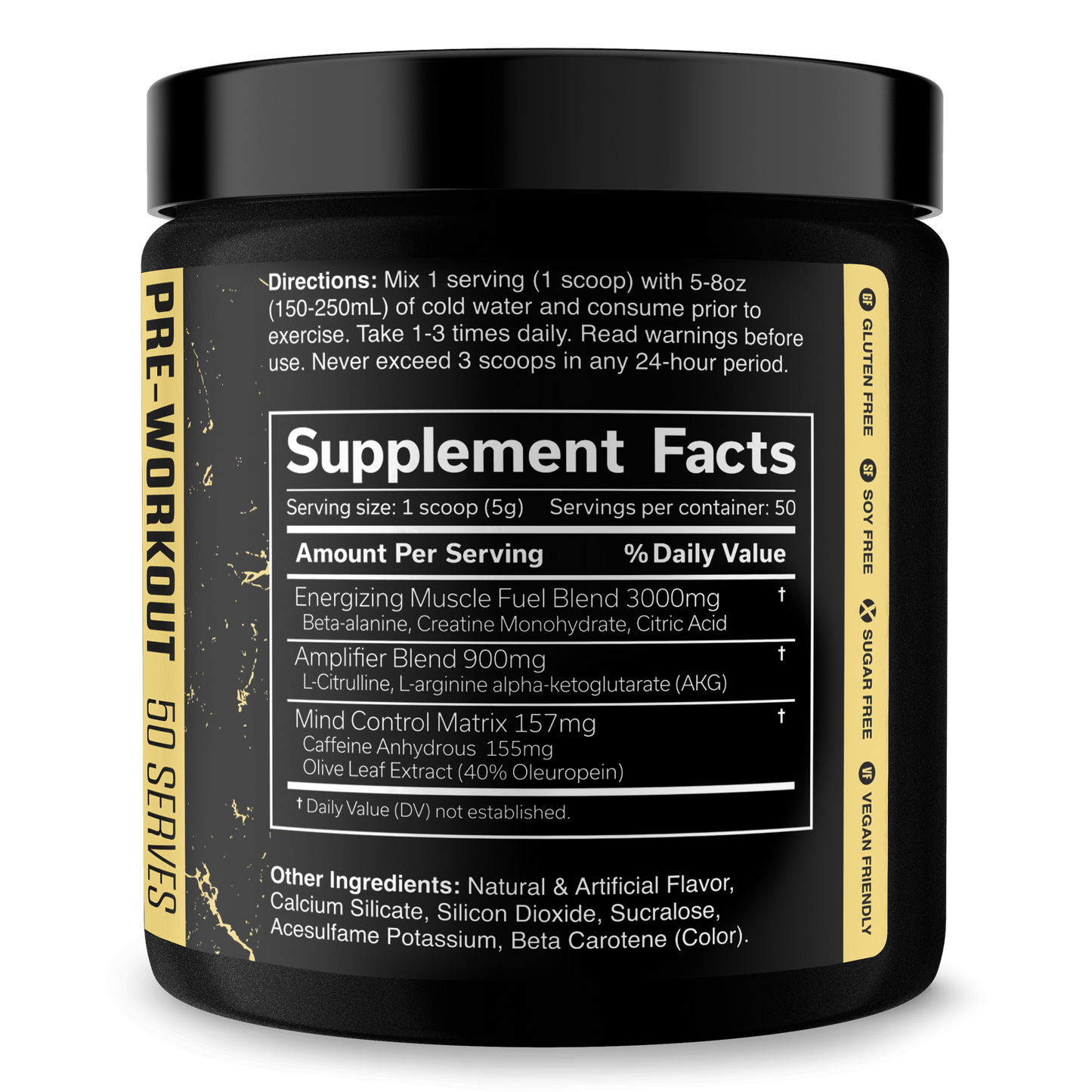 Pre-Workout Energy Performance Formula Fitness Supplement Powder Blend