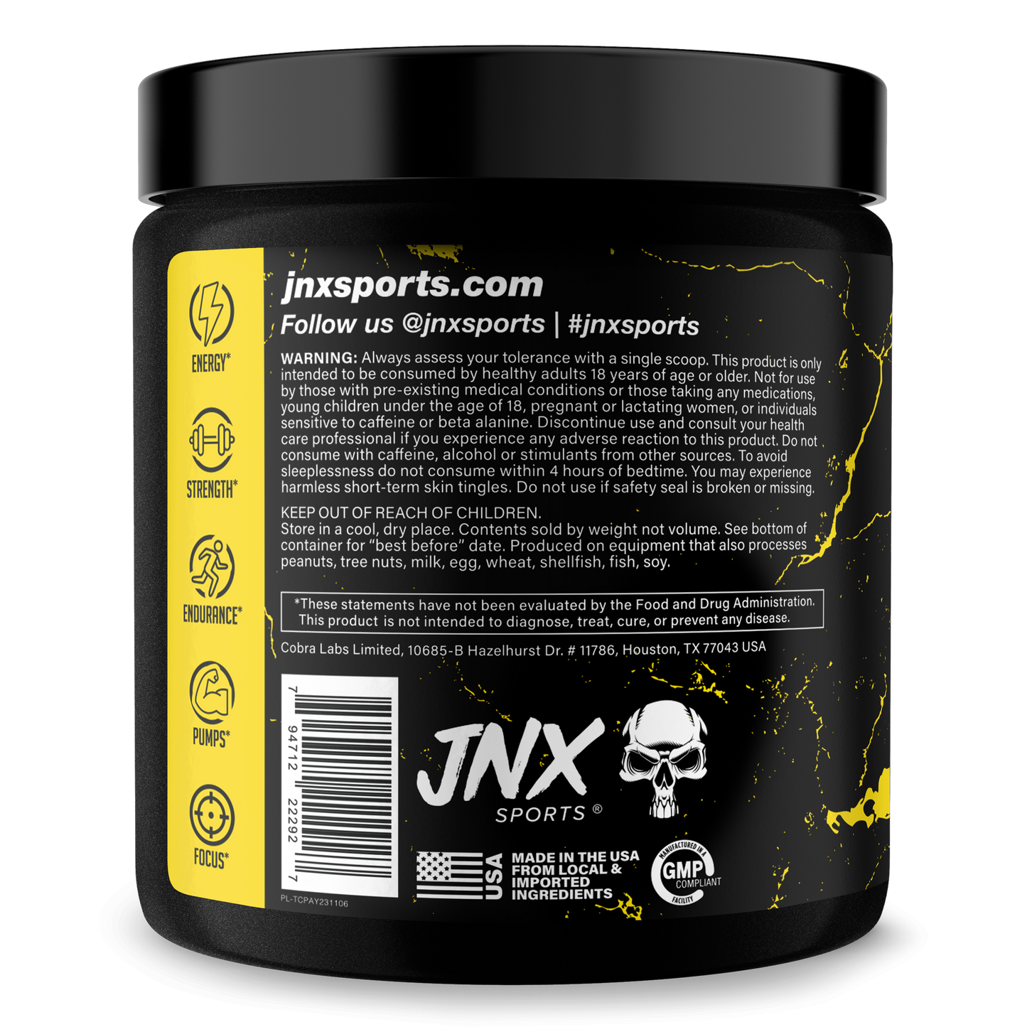 Pre-Workout Energy Performance Formula Fitness Supplement Powder Blend