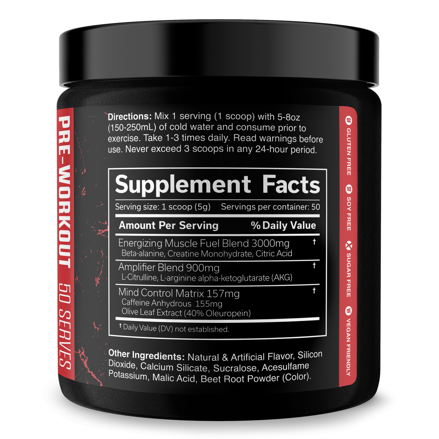 Pre-Workout Energy Performance Formula Fitness Supplement Powder Blend