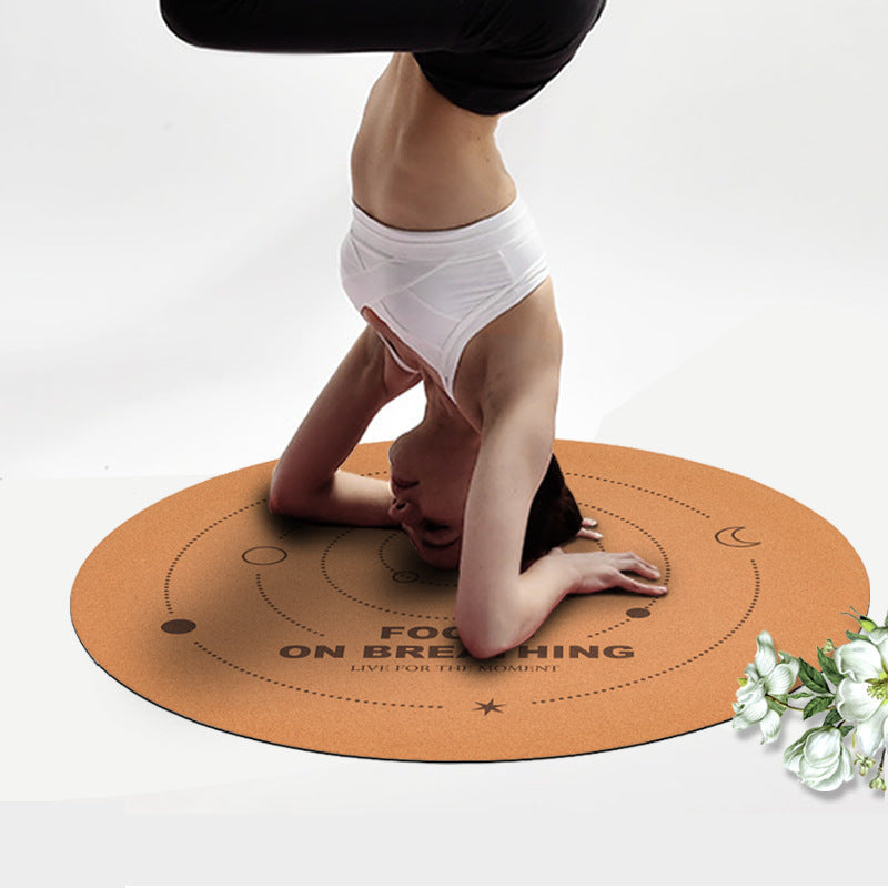 Cork Natural Rubber Meditation Mat Non-Slip Eco-Friendly Practice Surface Cushion