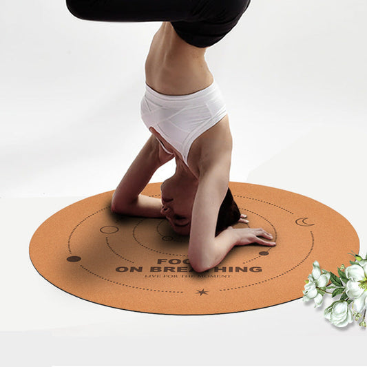 Cork Natural Rubber Meditation Mat Non-Slip Eco-Friendly Practice Surface Cushion