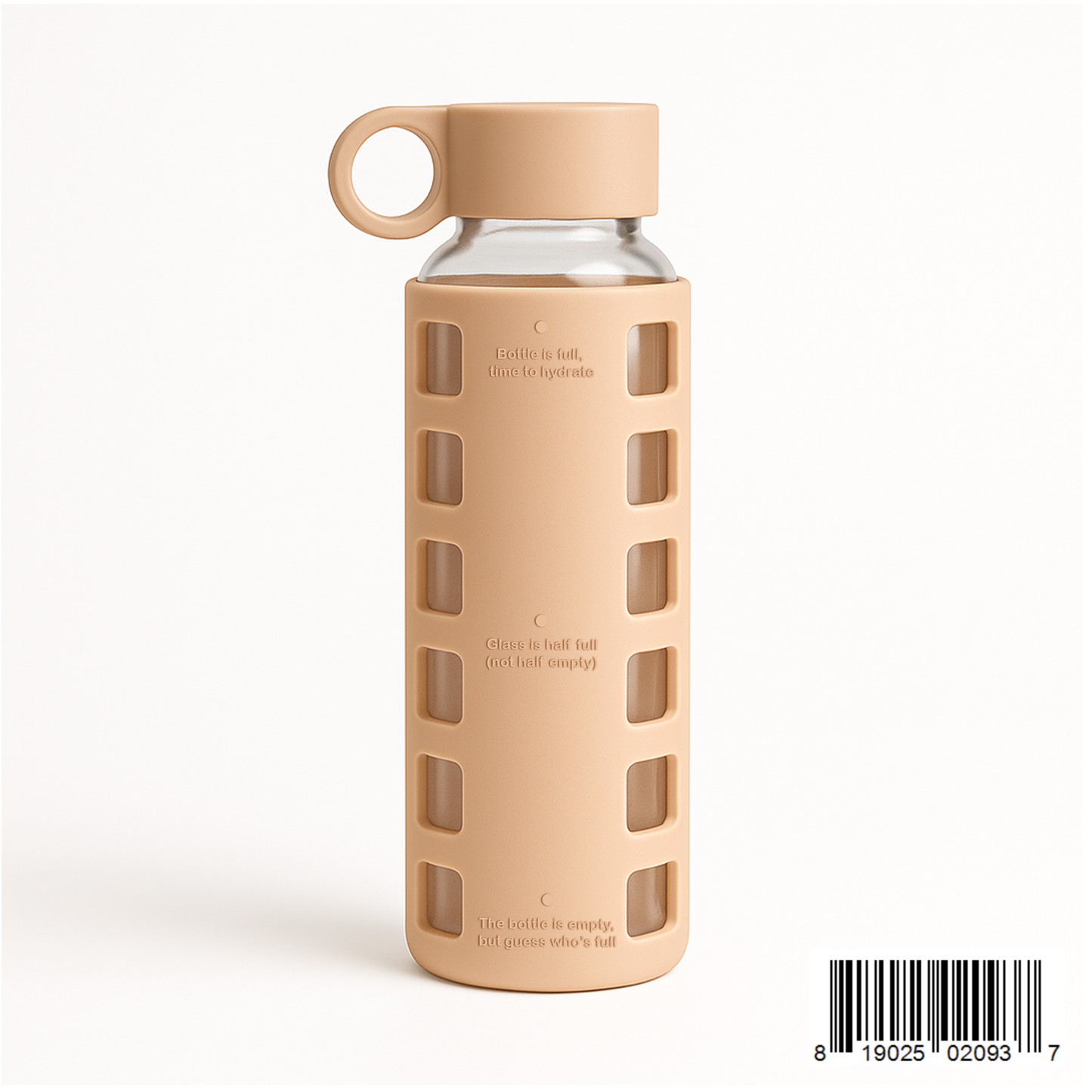 Glass Water Bottle Reusable Eco Friendly Hydration Sports Drink