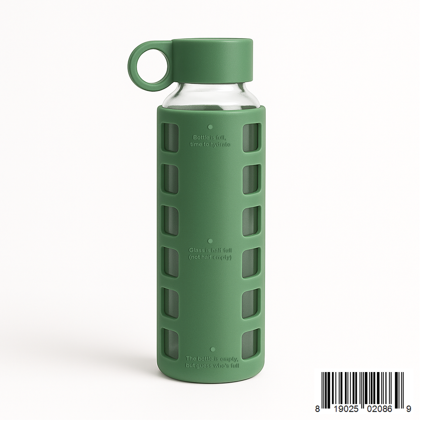 Glass Water Bottle Reusable Eco Friendly Hydration Sports Drink