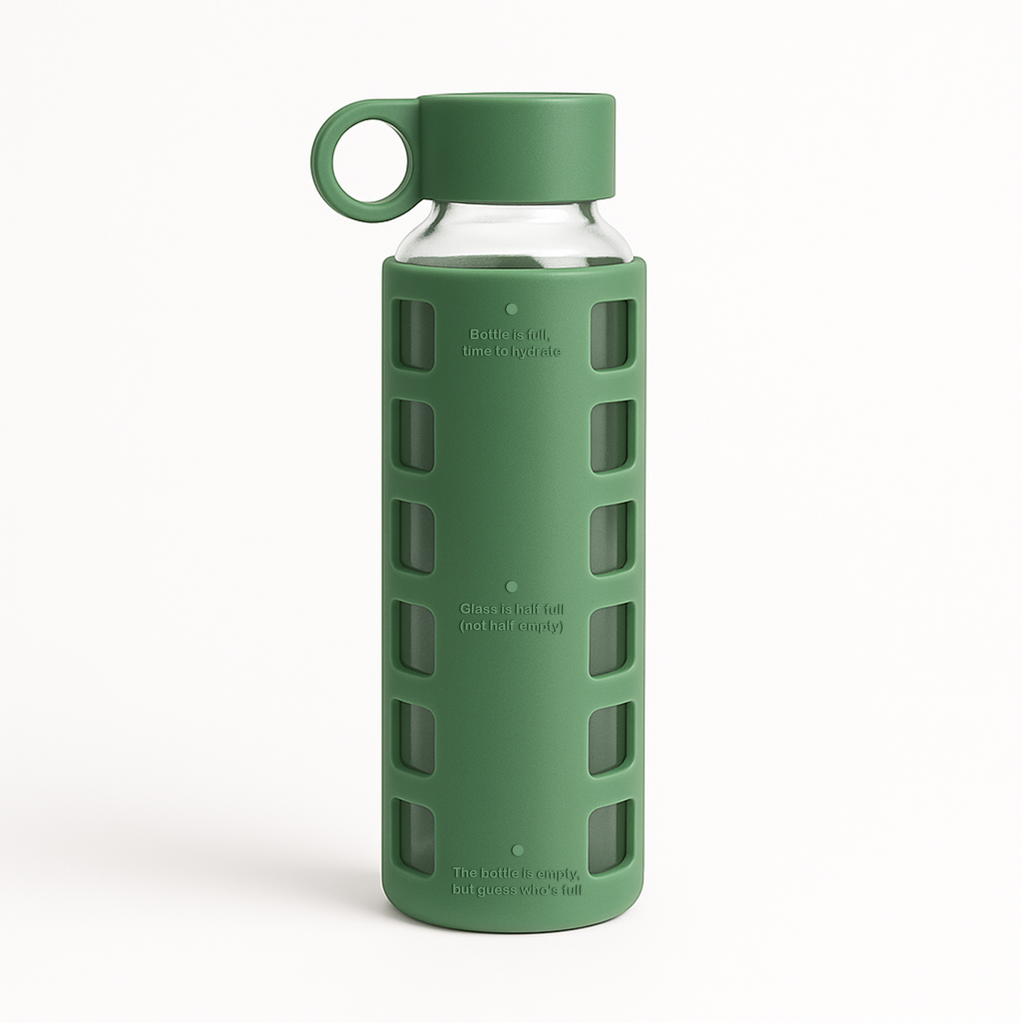 Glass Water Bottle Reusable Eco Friendly Hydration Sports Drink