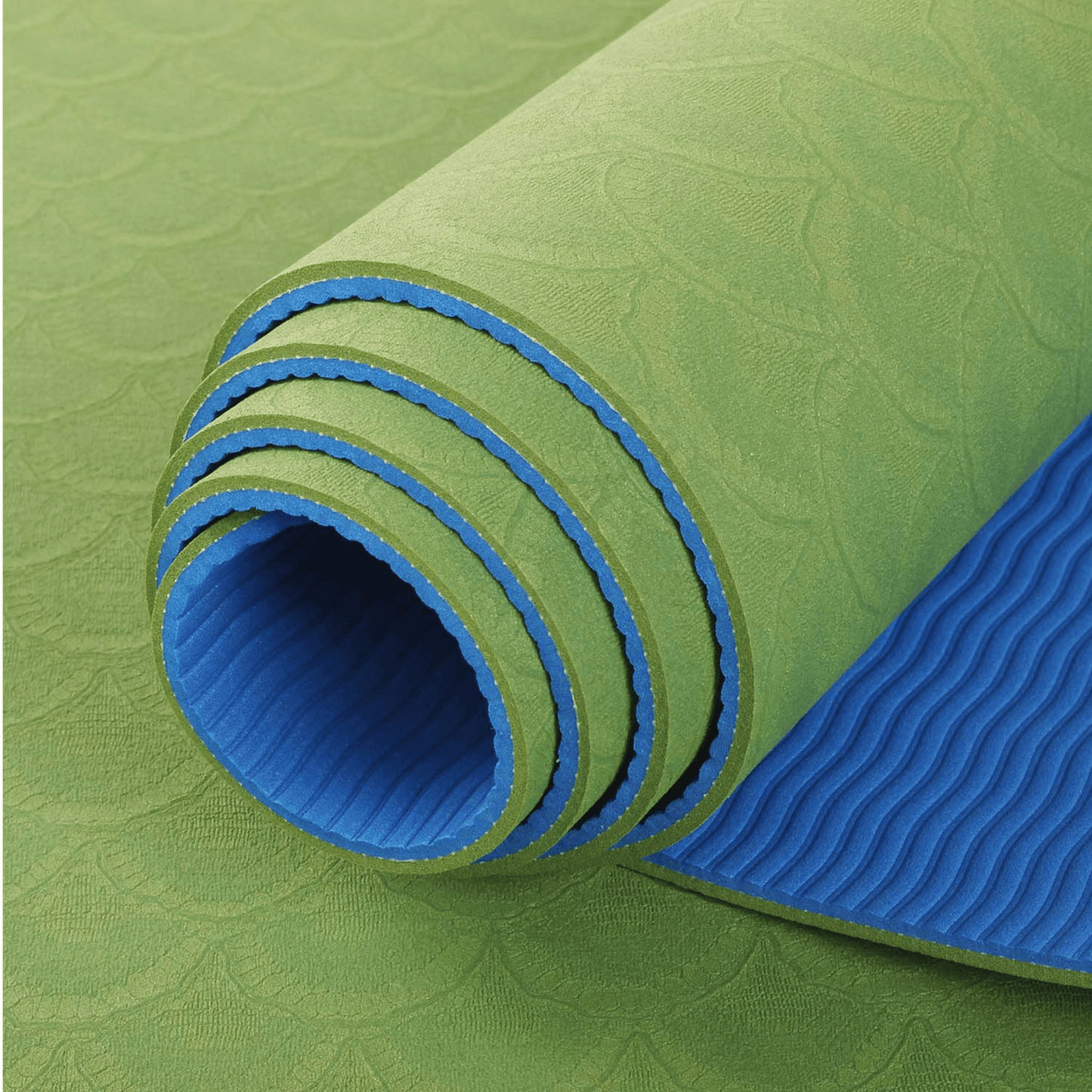 Maji Sports Two-Tone TPE Premium Yoga Mat Non-Slip Exercise Mat