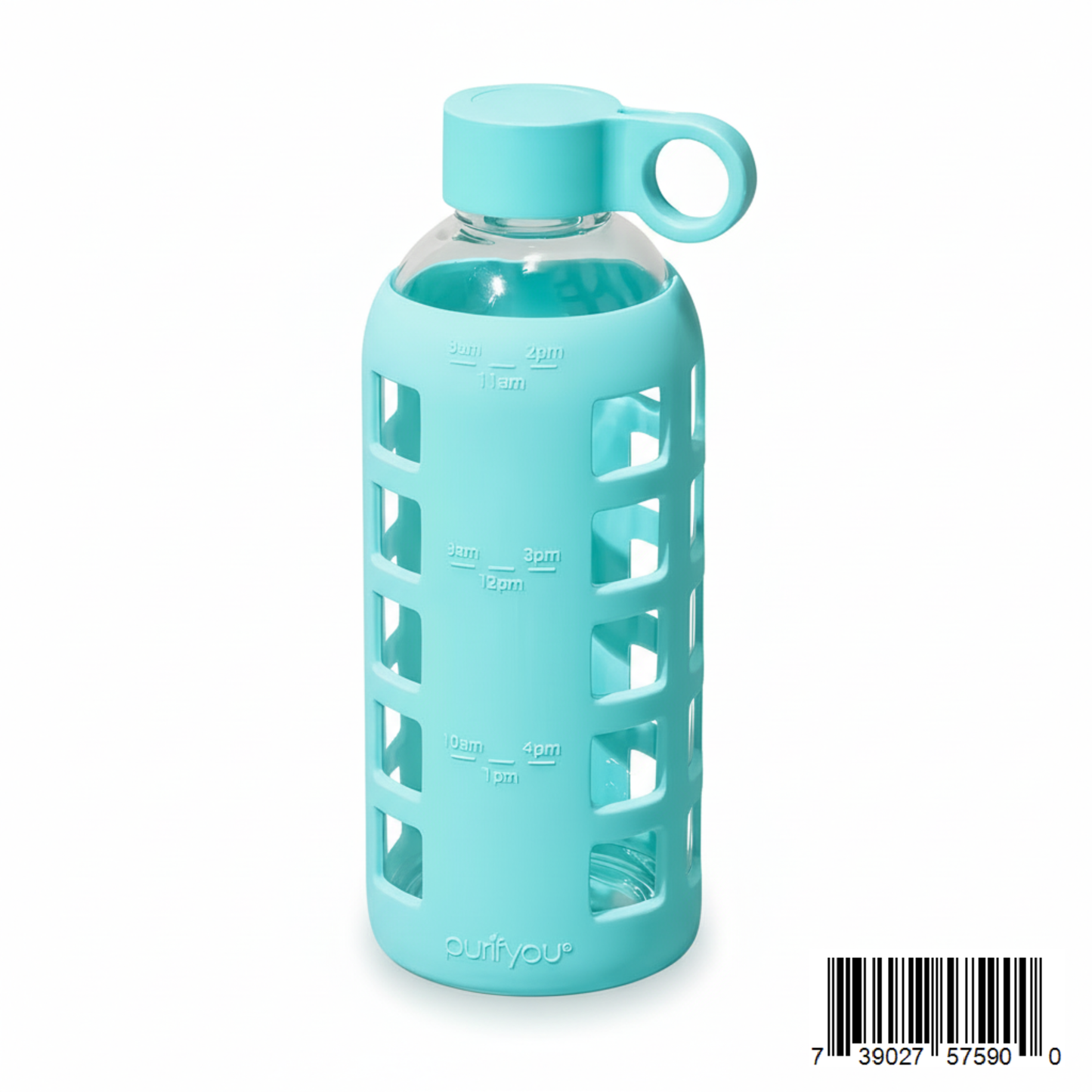 Glass Water Bottle Reusable Eco Friendly Hydration Sports Drink