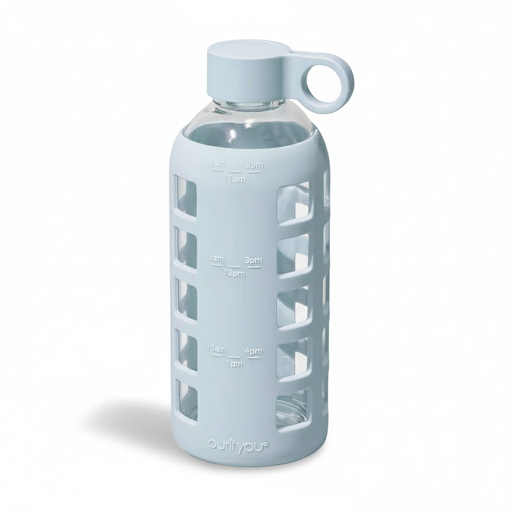 Glass Water Bottle Reusable Eco Friendly Hydration Sports Drink