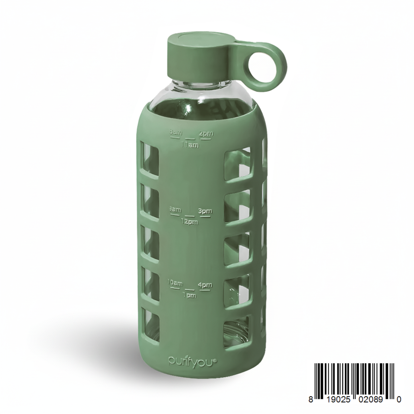 Glass Water Bottle Reusable Eco Friendly Hydration Sports Drink