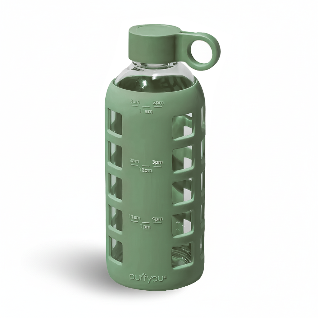 Glass Water Bottle Reusable Eco Friendly Hydration Sports Drink