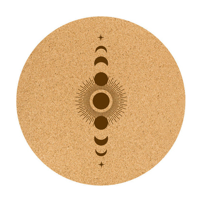 Cork Natural Rubber Meditation Mat Non-Slip Eco-Friendly Practice Surface Cushion
