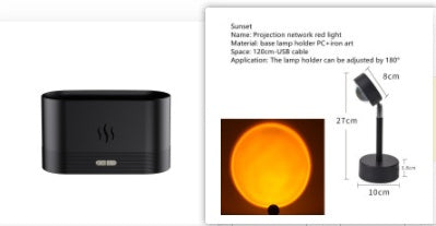 Flame Light Aroma Diffuser Mist Humidifier Auto-Off Home Office Spa