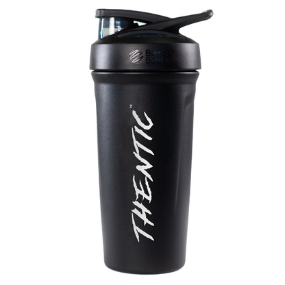 Thentic Stainless Steel Shaker Bottle Gym Protein Mixer Fitness Cup
