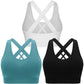 Women’s High Impact Padded Sports Bra Criss Cross Gym Workout Top