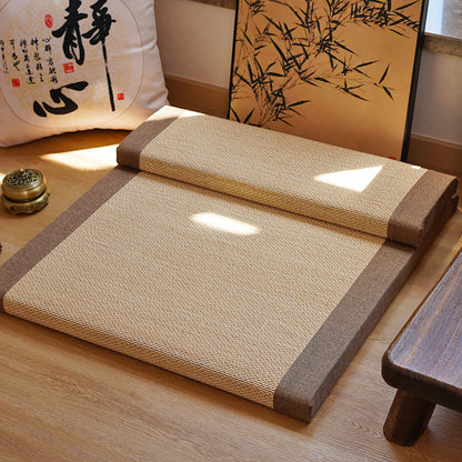 Natural Bamboo Fiber Zafu Round Meditation Cushion Zen Yoga Seat
