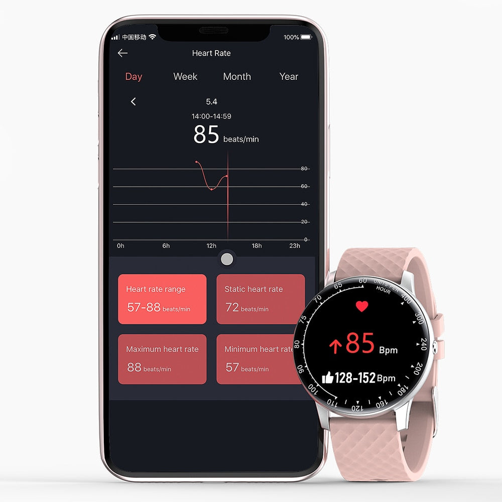 Smart Watch Fitness Tracker Heart Rate Monitor Android iOS Wearable Device