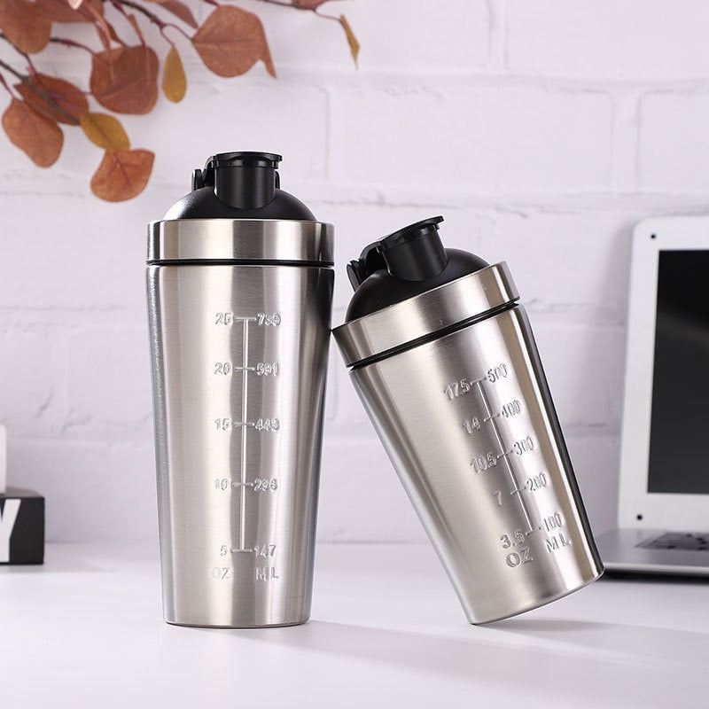 304 Stainless Steel Protein Shaker Bottle Sports Cup with Lid Ball