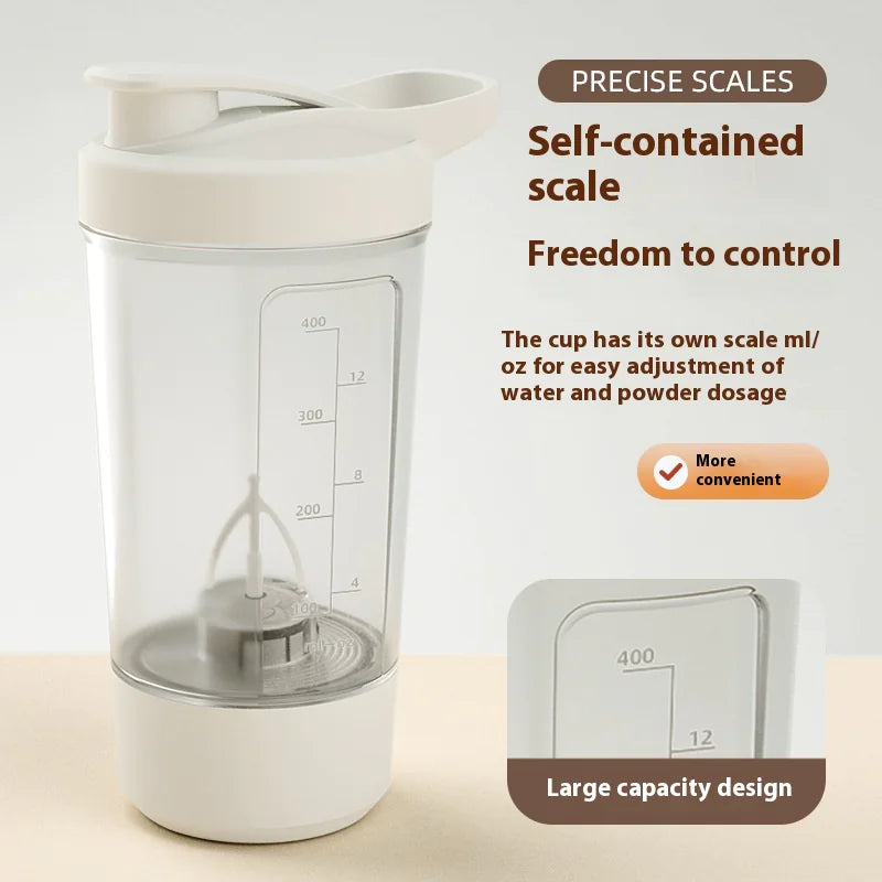 400ML Electric Protein Shaker Bottle Automatic Fitness Mixer Gym Cup