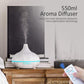 550ML Wood Grain Aroma Diffuser Ultrasonic Humidifier LED Mist Maker