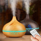 550ML Wood Grain Aroma Diffuser Ultrasonic Humidifier LED Mist Maker