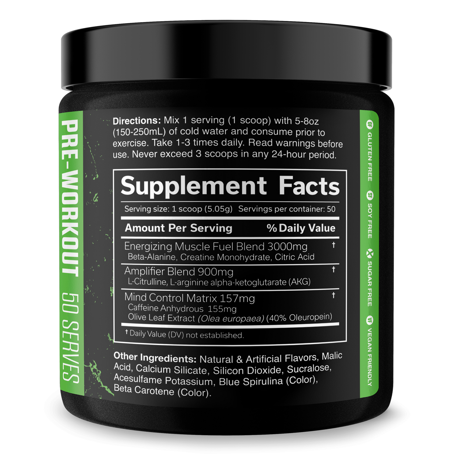 Pre-Workout Energy Performance Formula Fitness Supplement Powder Blend