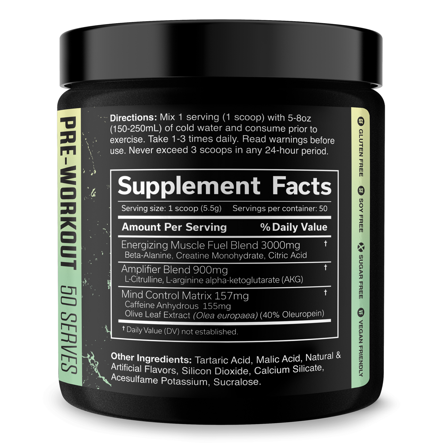 Pre-Workout Energy Performance Formula Fitness Supplement Powder Blend