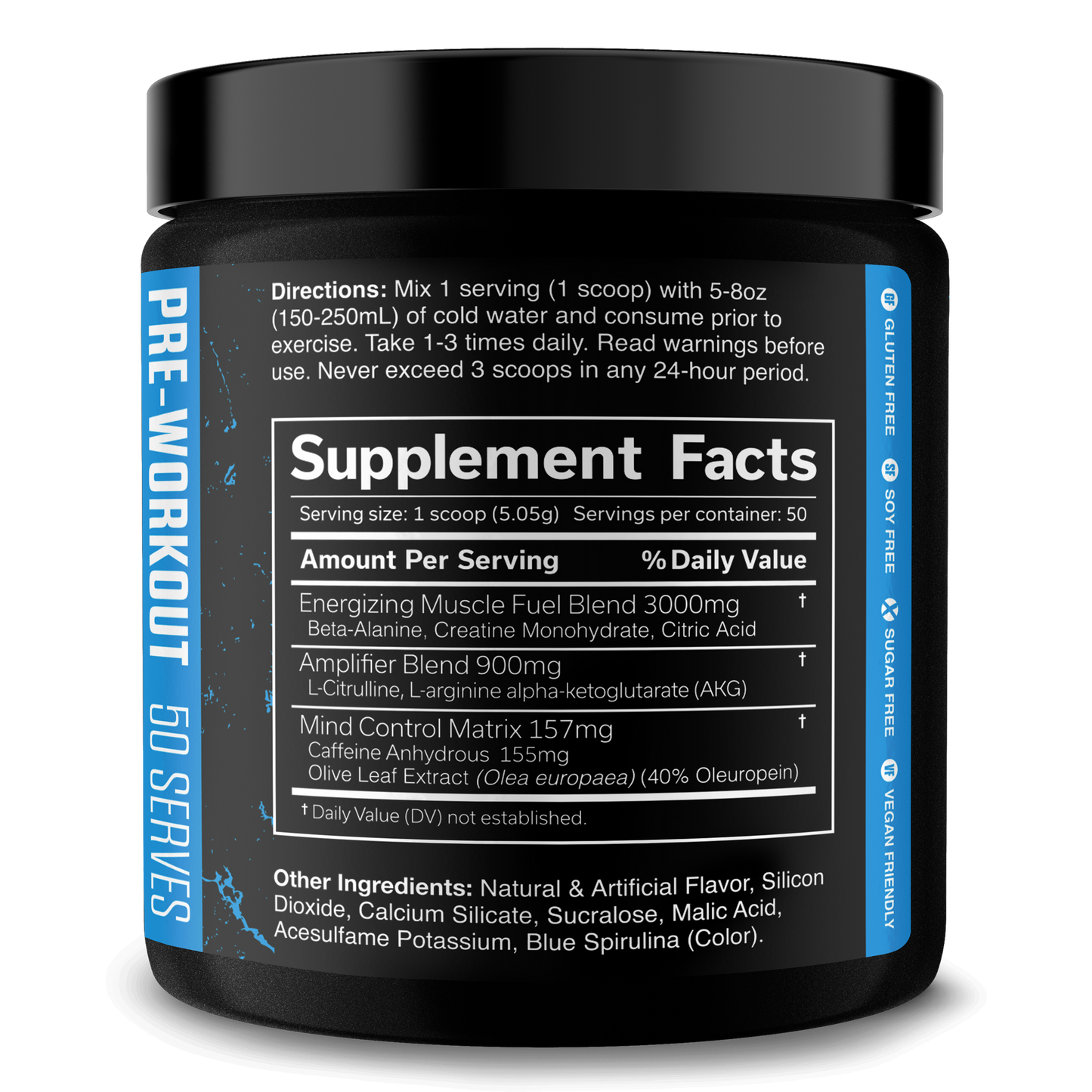 Pre-Workout Energy Performance Formula Fitness Supplement Powder Blend