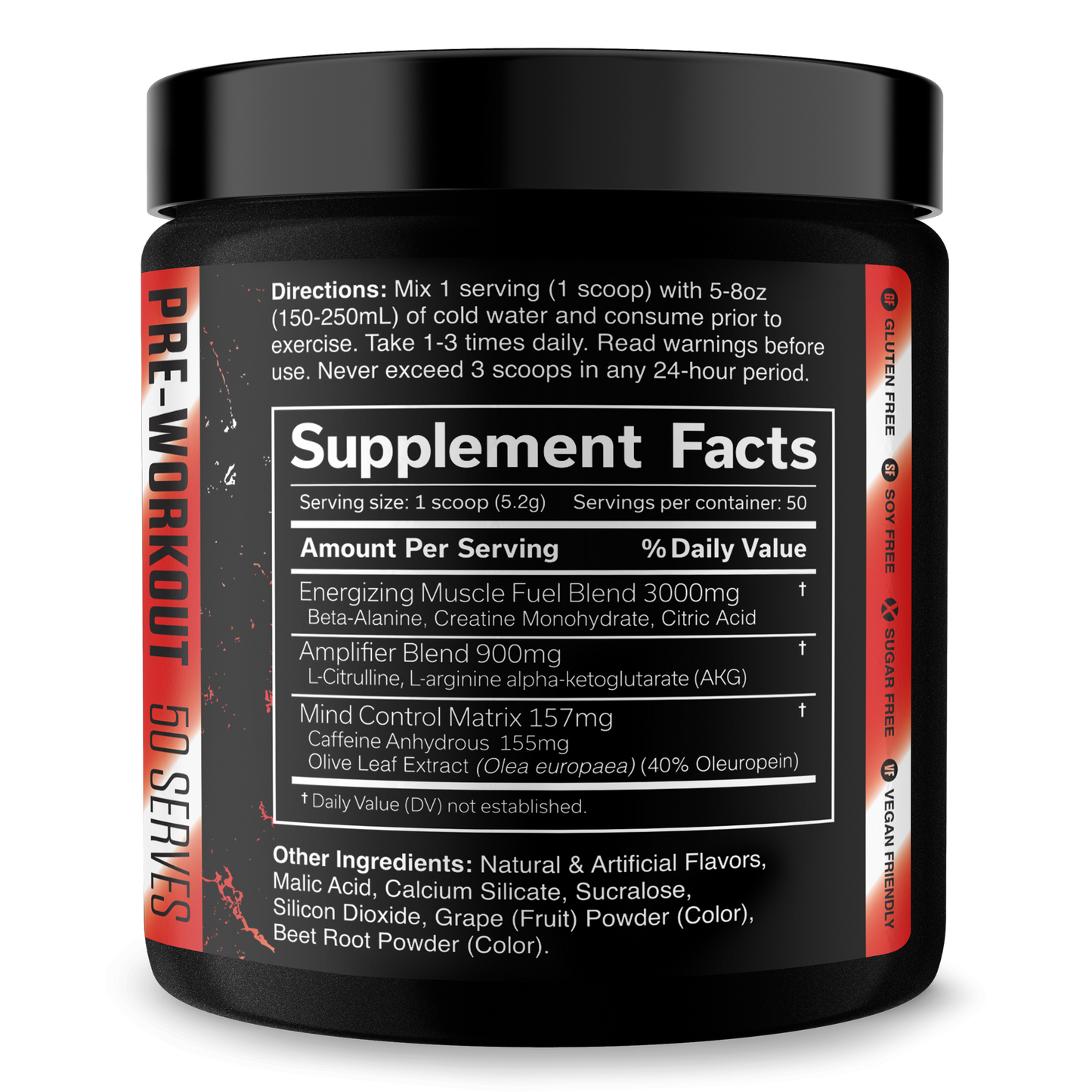 Pre-Workout Energy Performance Formula Fitness Supplement Powder Blend