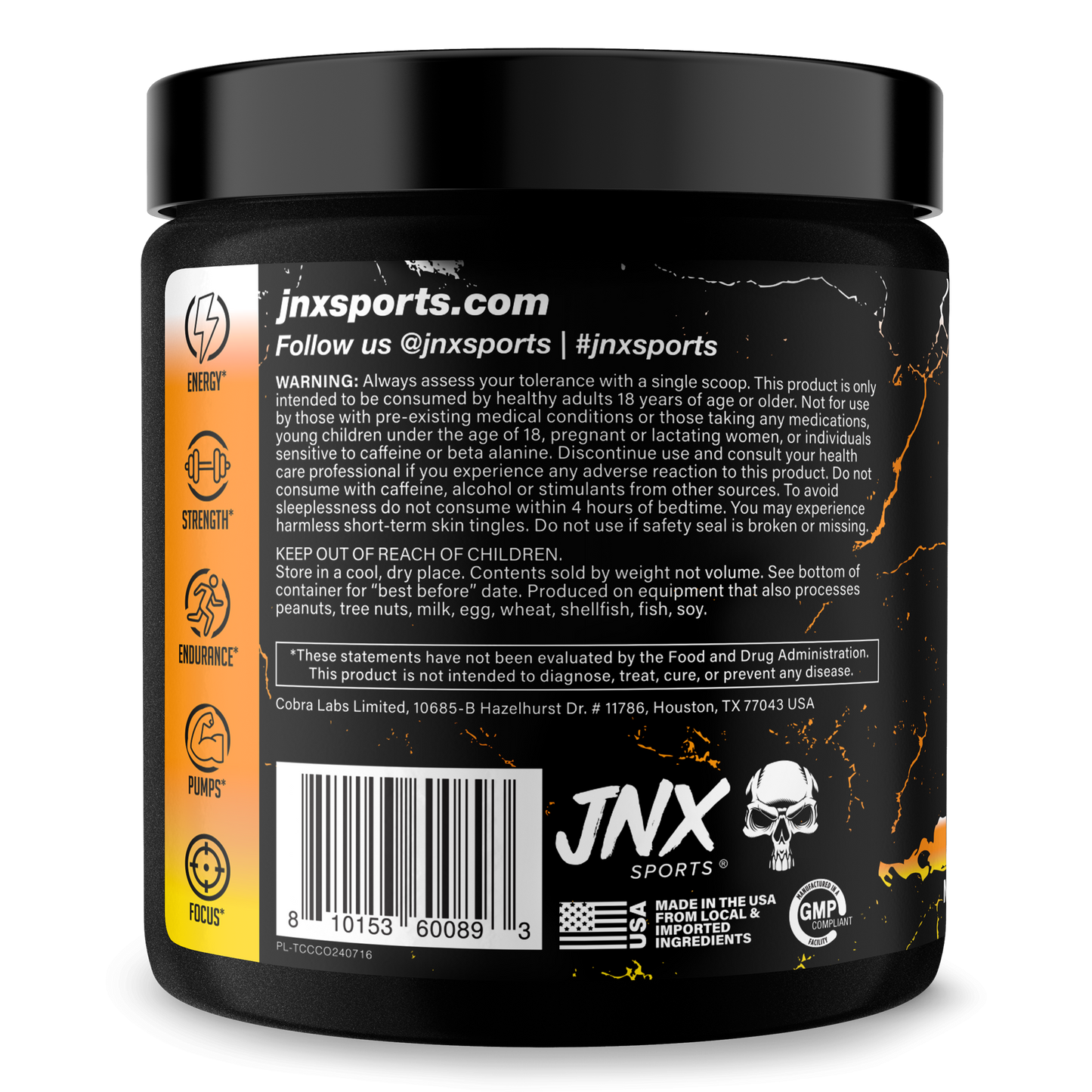 Pre-Workout Energy Performance Formula Fitness Supplement Powder Blend