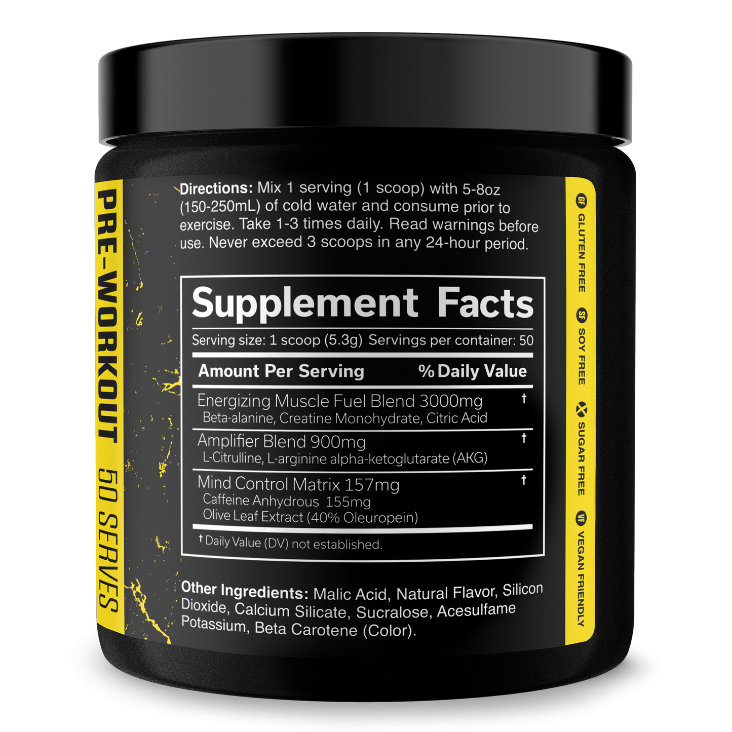 Pre-Workout Energy Performance Formula Fitness Supplement Powder Blend