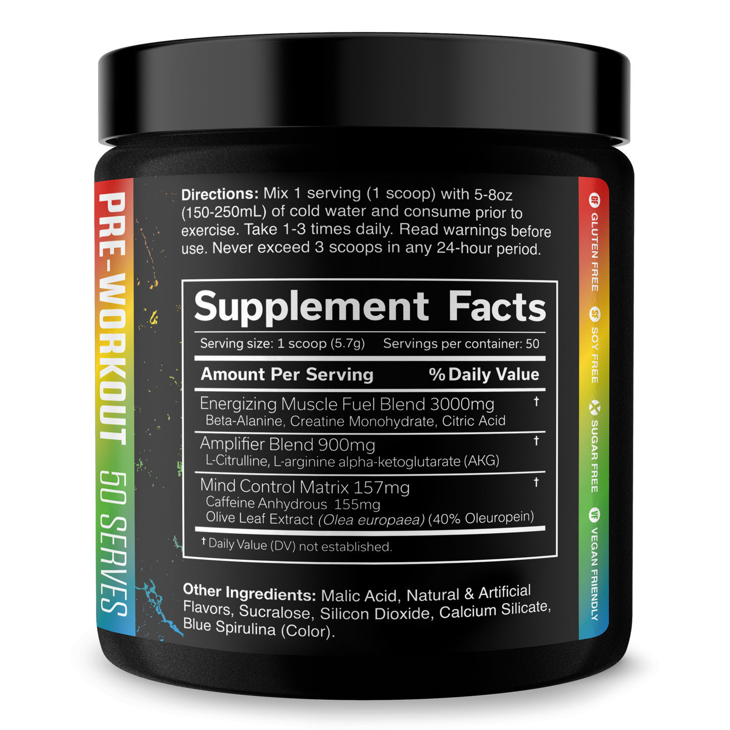 Pre-Workout Energy Performance Formula Fitness Supplement Powder Blend