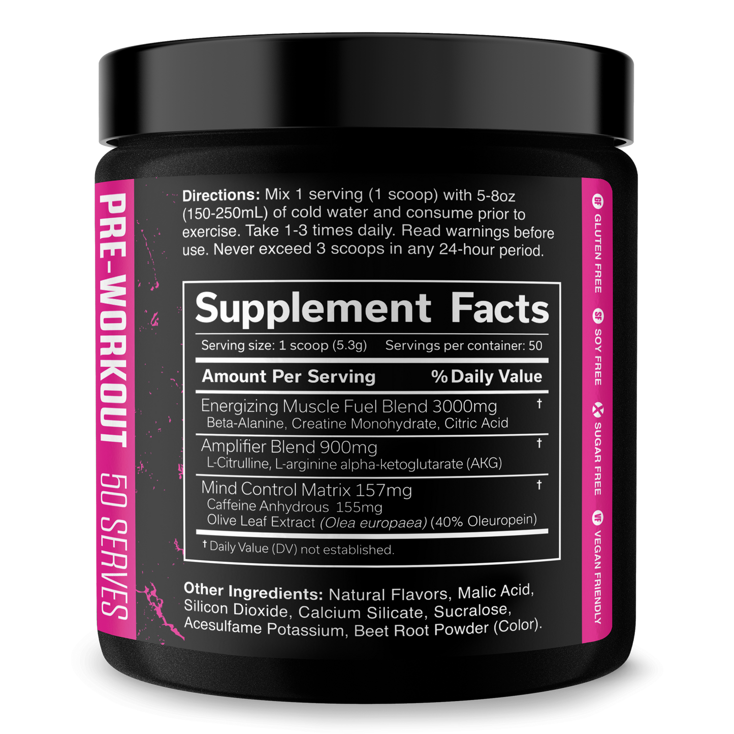 Pre-Workout Energy Performance Formula Fitness Supplement Powder Blend