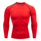Men’s Spring Autumn Long Sleeve Fitness Tee Breathable Workout Shirt Activewear