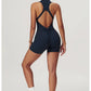 Women’s Sleeveless Slim Jumpsuit Activewear Fitness Gym Workout One Piece