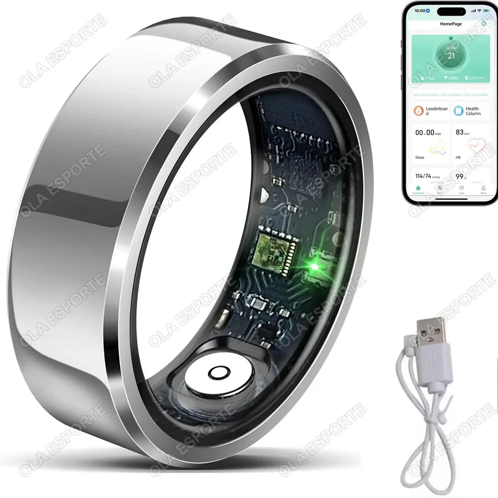 2026 Smart Ring Fitness Tracker Waterproof Sleep Heart Rate Monitor Unisex