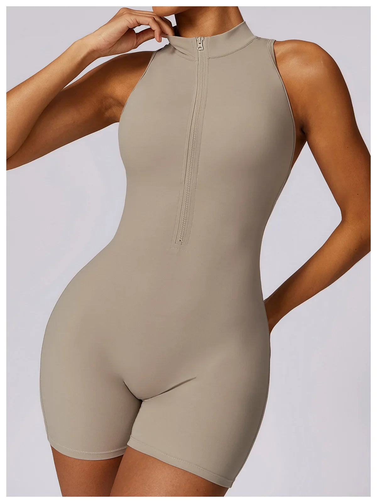 Women’s Sleeveless Slim Jumpsuit Activewear Fitness Gym Workout One Piece