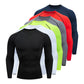 Men’s Spring Autumn Long Sleeve Fitness Tee Breathable Workout Shirt Activewear