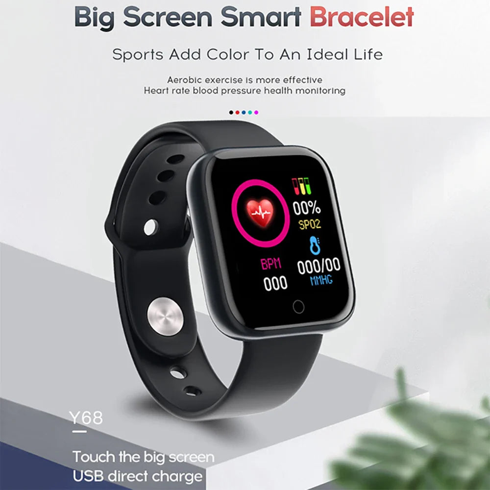 D20 Smart Watch Bluetooth Fitness Tracker Health Monitor Unisex
