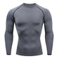 Men’s Spring Autumn Long Sleeve Fitness Tee Breathable Workout Shirt Activewear