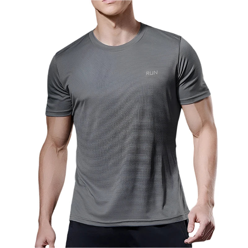 Men’s Performance Running Tee Breathable Athletic Workout Fitness Shirt Activewear