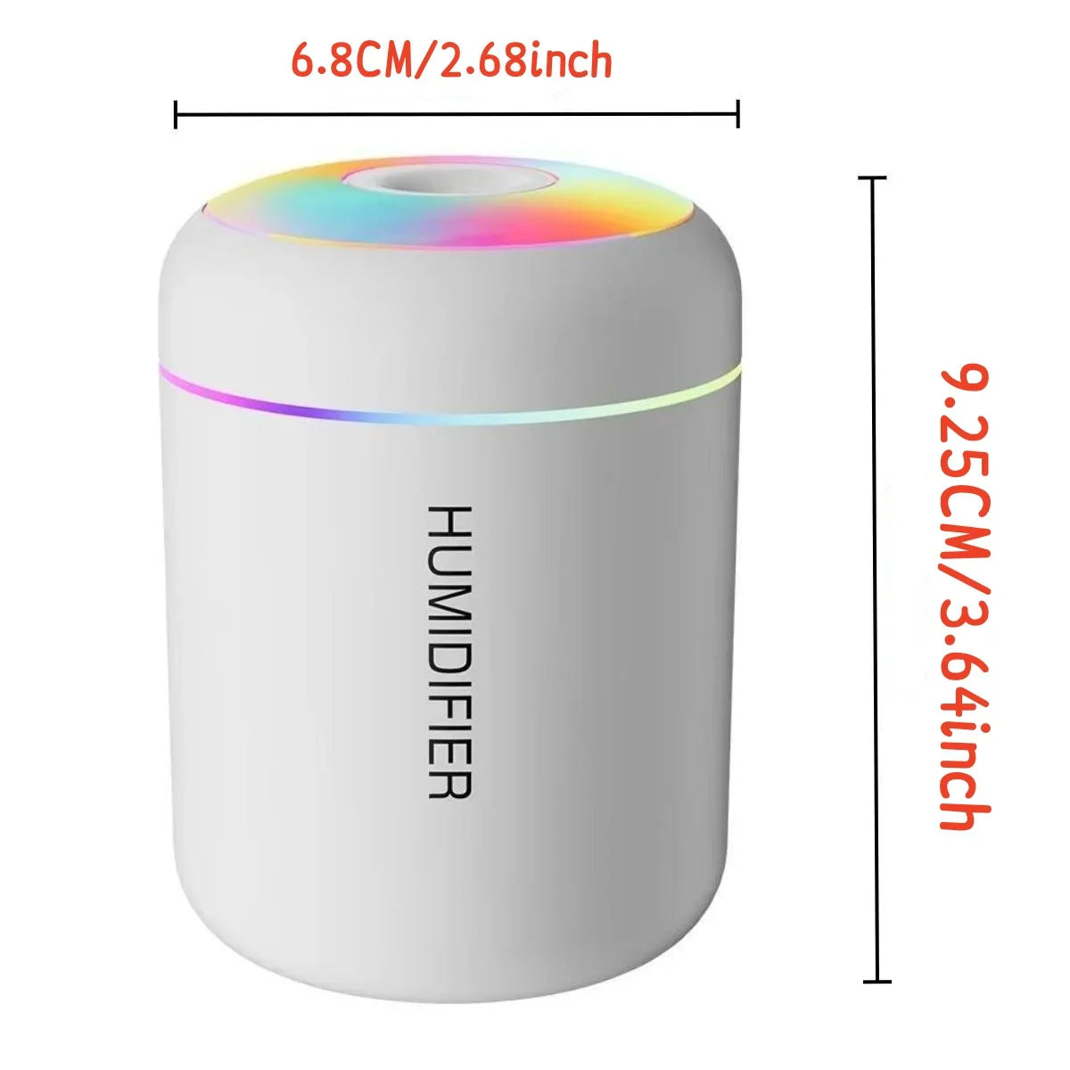 180ML USB Mini Air Humidifier Aroma Diffuser Mist Maker LED Lights