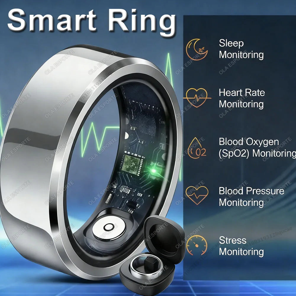 2026 Smart Ring Fitness Tracker Waterproof Sleep Heart Rate Monitor Unisex