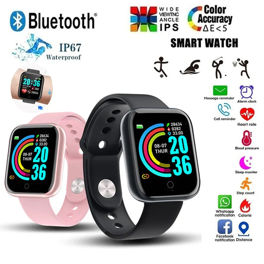 D20 Smart Watch Bluetooth Fitness Tracker Health Monitor Unisex