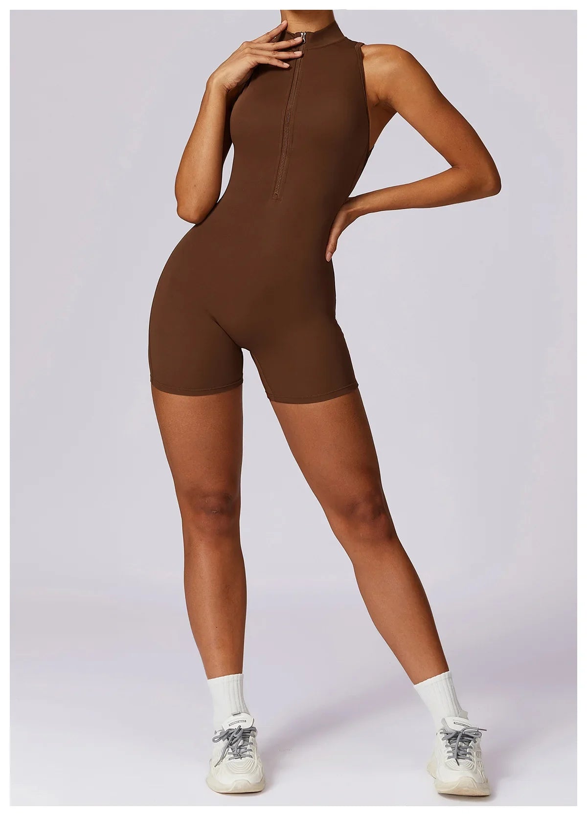 Women’s Sleeveless Slim Jumpsuit Activewear Fitness Gym Workout One Piece