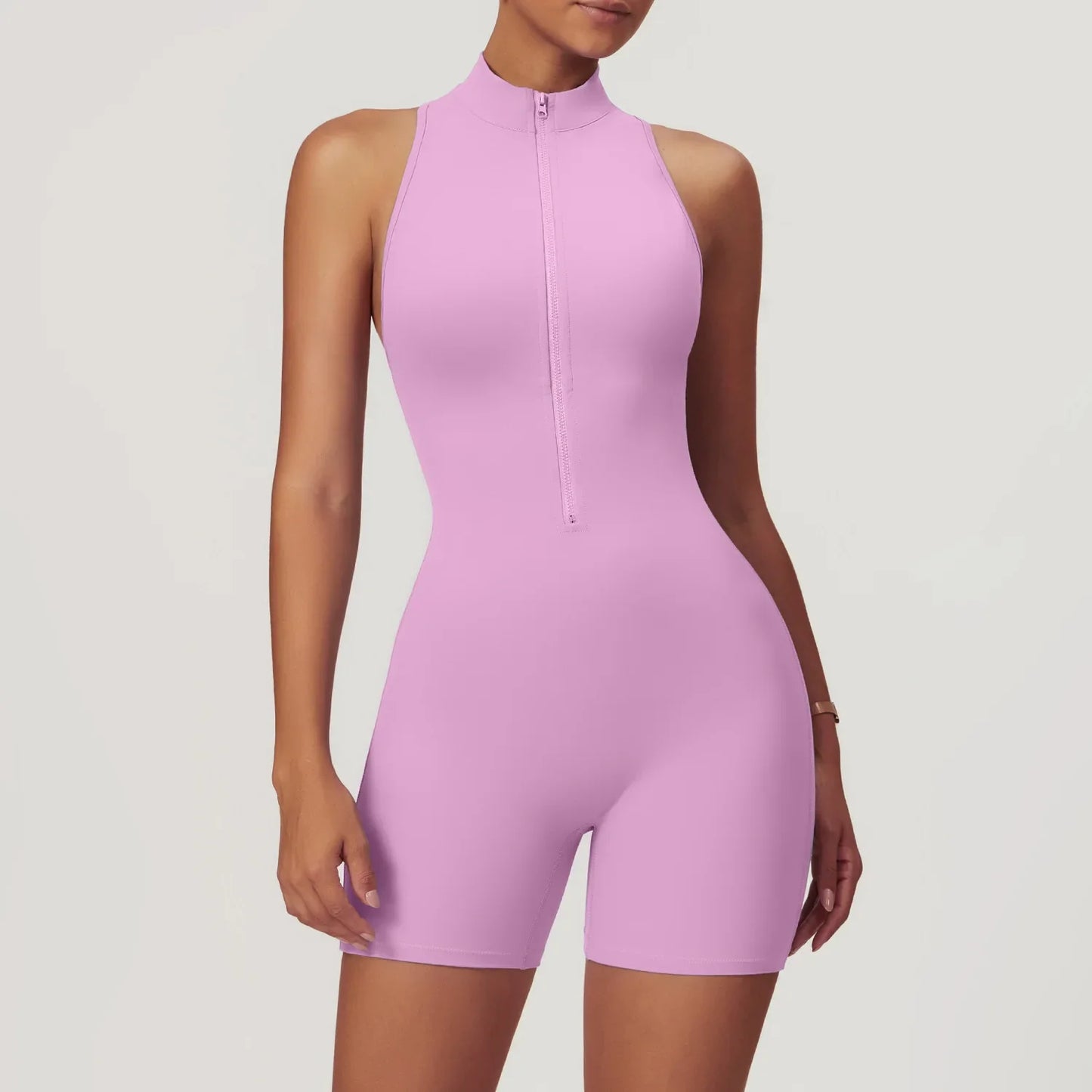 Women’s Sleeveless Slim Jumpsuit Activewear Fitness Gym Workout One Piece