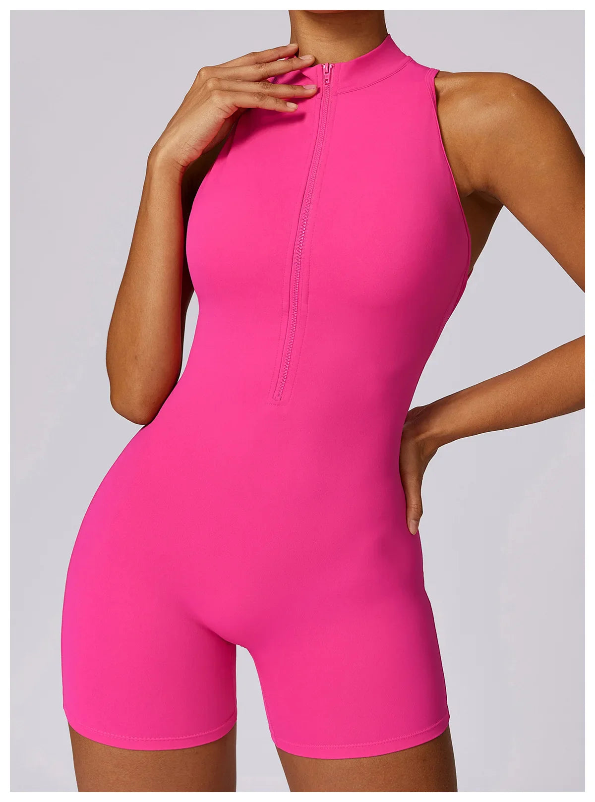 Women’s Sleeveless Slim Jumpsuit Activewear Fitness Gym Workout One Piece