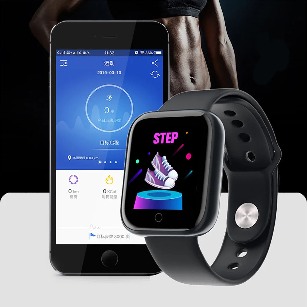 D20 Smart Watch Bluetooth Fitness Tracker Health Monitor Unisex