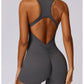 Women’s Sleeveless Slim Jumpsuit Activewear Fitness Gym Workout One Piece